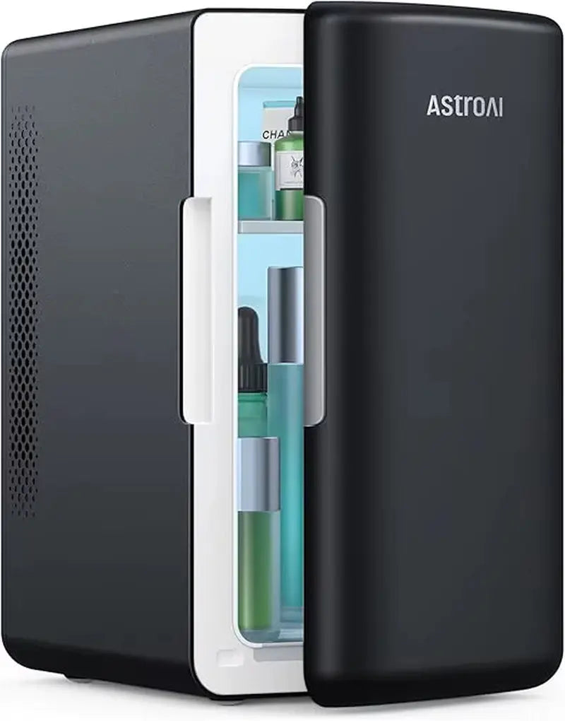 Mini Fridge 2.0 Generation, 6 Liter Capacity Makeup and Skincare Refrigerator, 110V AC/12V DC Portable Thermoelectric Cooler and Warmer