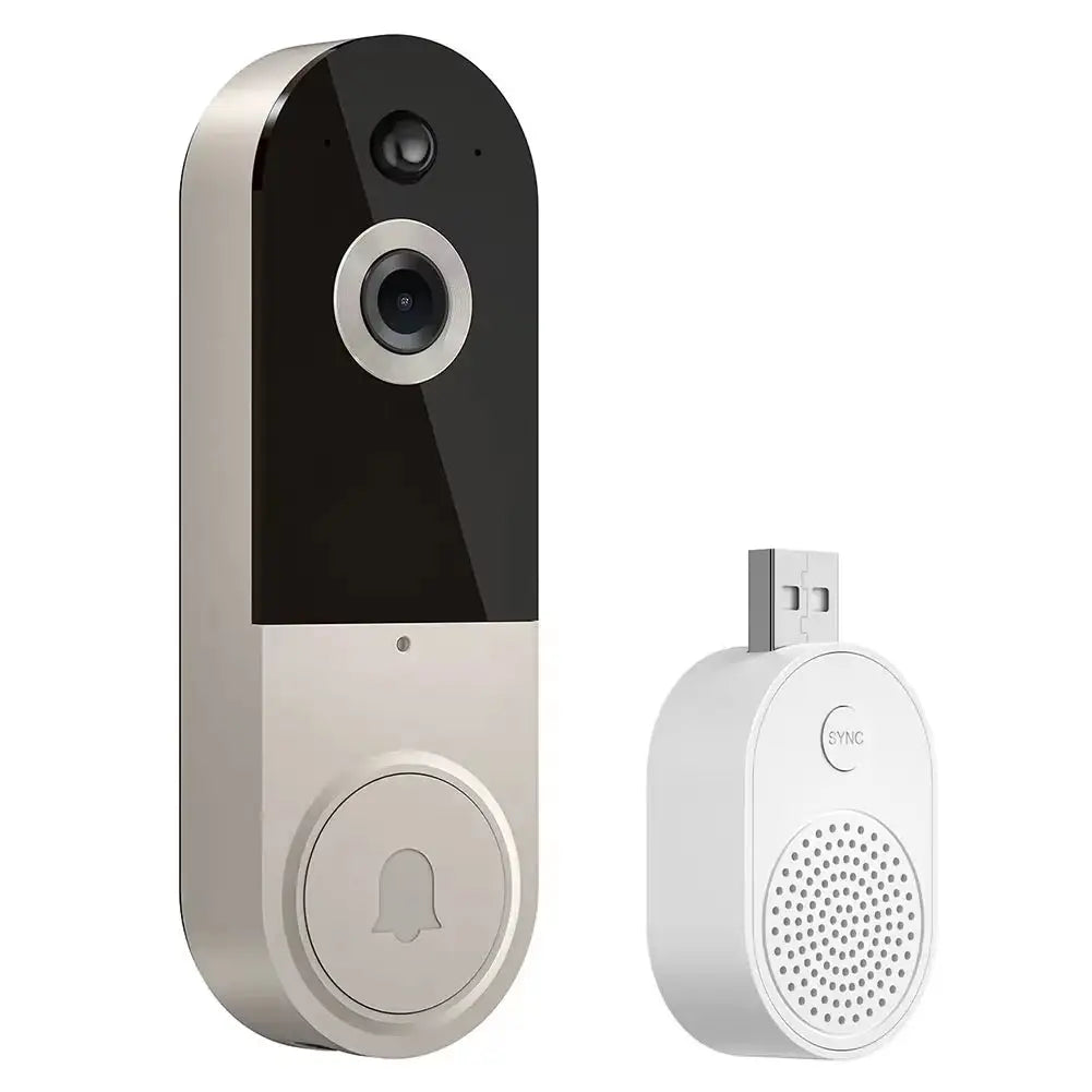 1080P Wireless Video Doorbell Camera with 2-Way Audio, Wi-Fi Connectivity, Motion Detection, Night Vision, and Intercom System for Enhanced Home Security