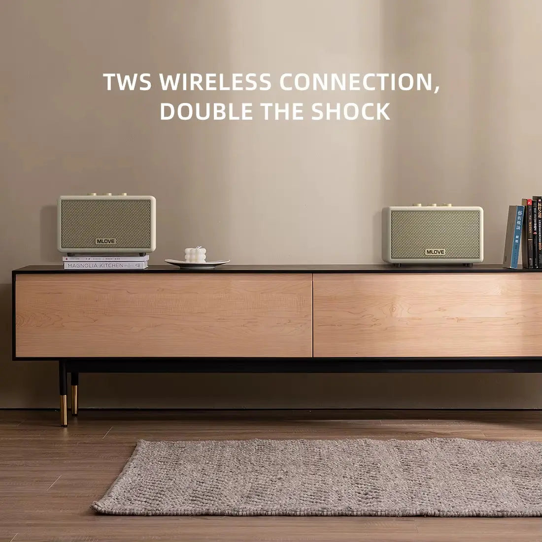 A200 Wireless Bluetooth 5.3 Speaker - Elegant Retro Design with 24-Hour Playtime