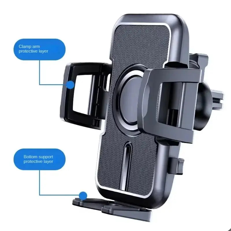 Car Phone Holder Mount for Windshield, Dashboard, and Window - Suction Cup Compatible with Cars and Trucks