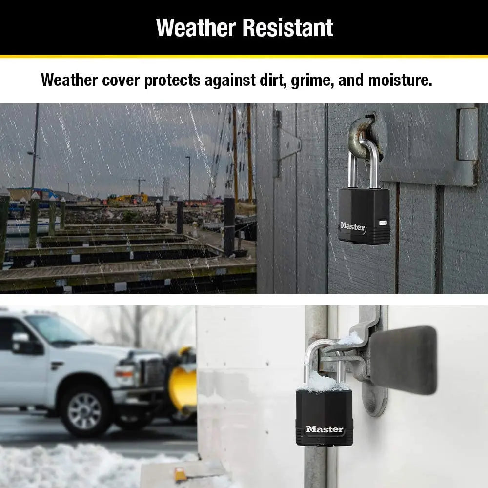 Magnum Heavy Duty Outdoor Padlock by  - Weather Resistant Body and Cut Resistant Shackle for Fences, Gates, and Sheds, Model M115XDLF