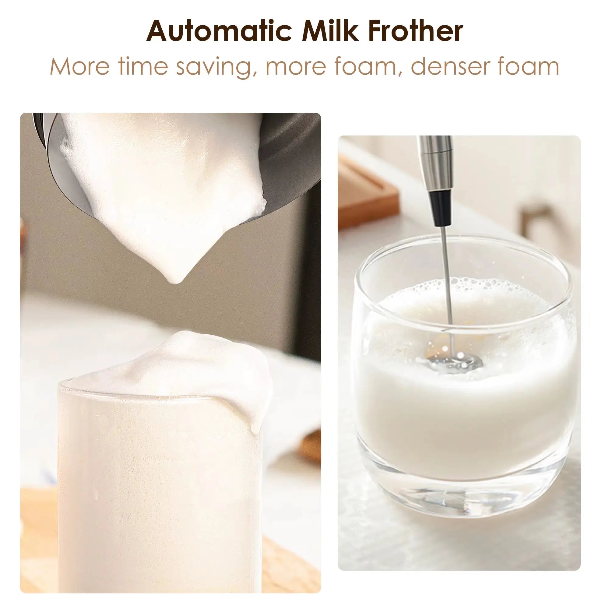 5-in-1 Milk Frother with LED Touchscreen - Versatile Hot and Cold Foam Maker for Lattes, Coffee, and More