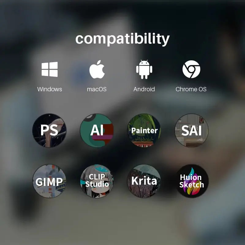 H580X Graphics Tablet with Battery-Free Pen - Digital Drawing Tablet for Linux, macOS, PC, and Android Connectivity