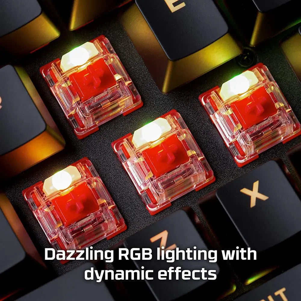 Alloy Origins Mechanical Gaming Keyboard with Software-Controlled Lighting and Macro Customization, Compact Design, RGB LED Backlighting, Linear  Red Switch (Black)