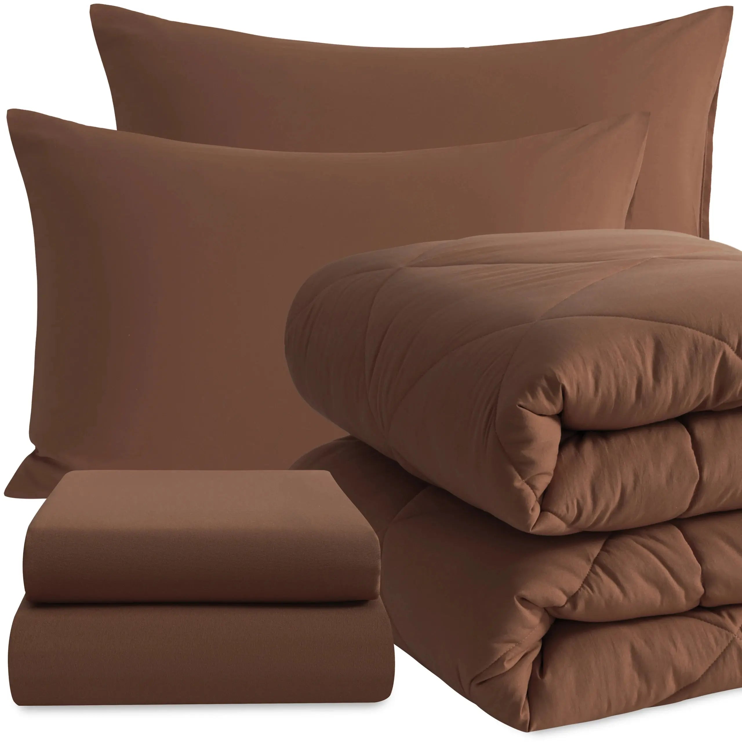 Ntbay 5-Piece Bedding Comforter Set - Breathable Bed-in-a-Bag with Comforter, Fitted Sheet, Top Sheet, and Pillowcases