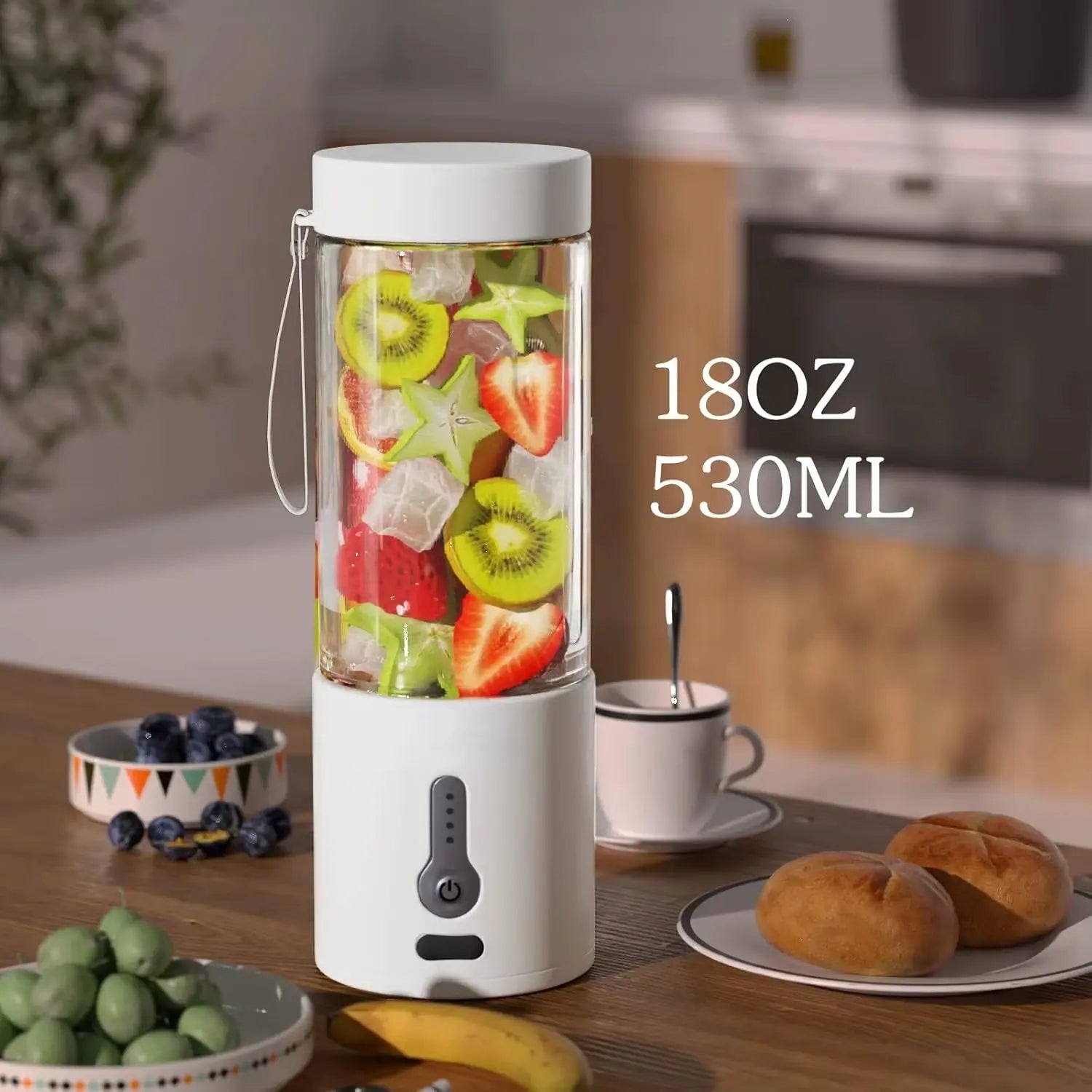 High-Performance Portable Blender for Shakes and Smoothies, 150W Motor, Quick USB-C Rechargeable, Compact Design with Power Display
