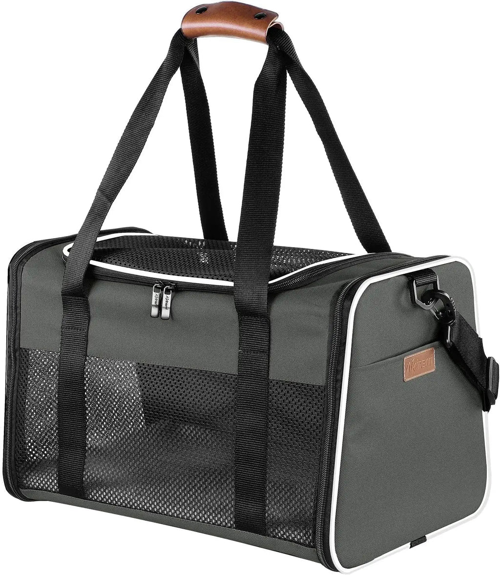 Portable Foldable Cat and Dog Carrier - Soft-Sided Pet Travel Bag for Pets up to 28 lbs, Airline Approved