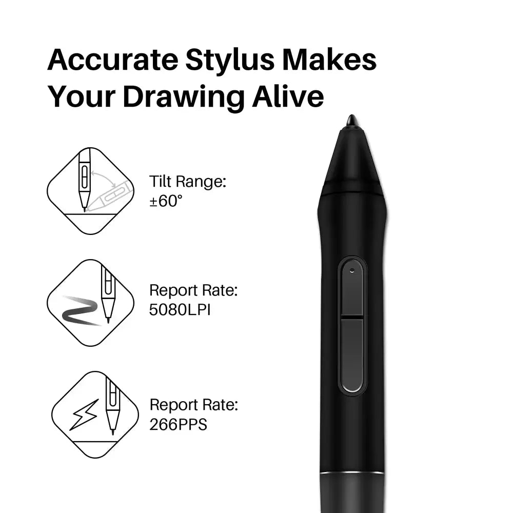 Inspiroy Dial Q620M Graphic Tablet - 8192 Levels Wireless Drawing Tablet with Dial for PC and Android