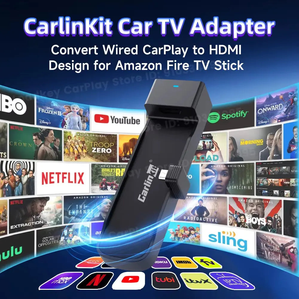 Firedrive Link: Wired CarPlay to HDMI Converter for Fire TV Stick - Effortless Car Entertainment Solution with Quick Setup
