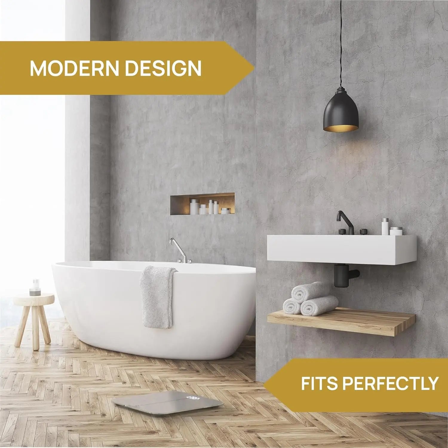 Premium Digital Bathroom Scale - High Precision Weight Measurement up to 400 lbs