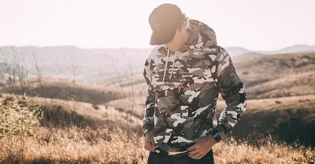 Heavyweight Patriotic Camo Flag Hoodies for Men and Women