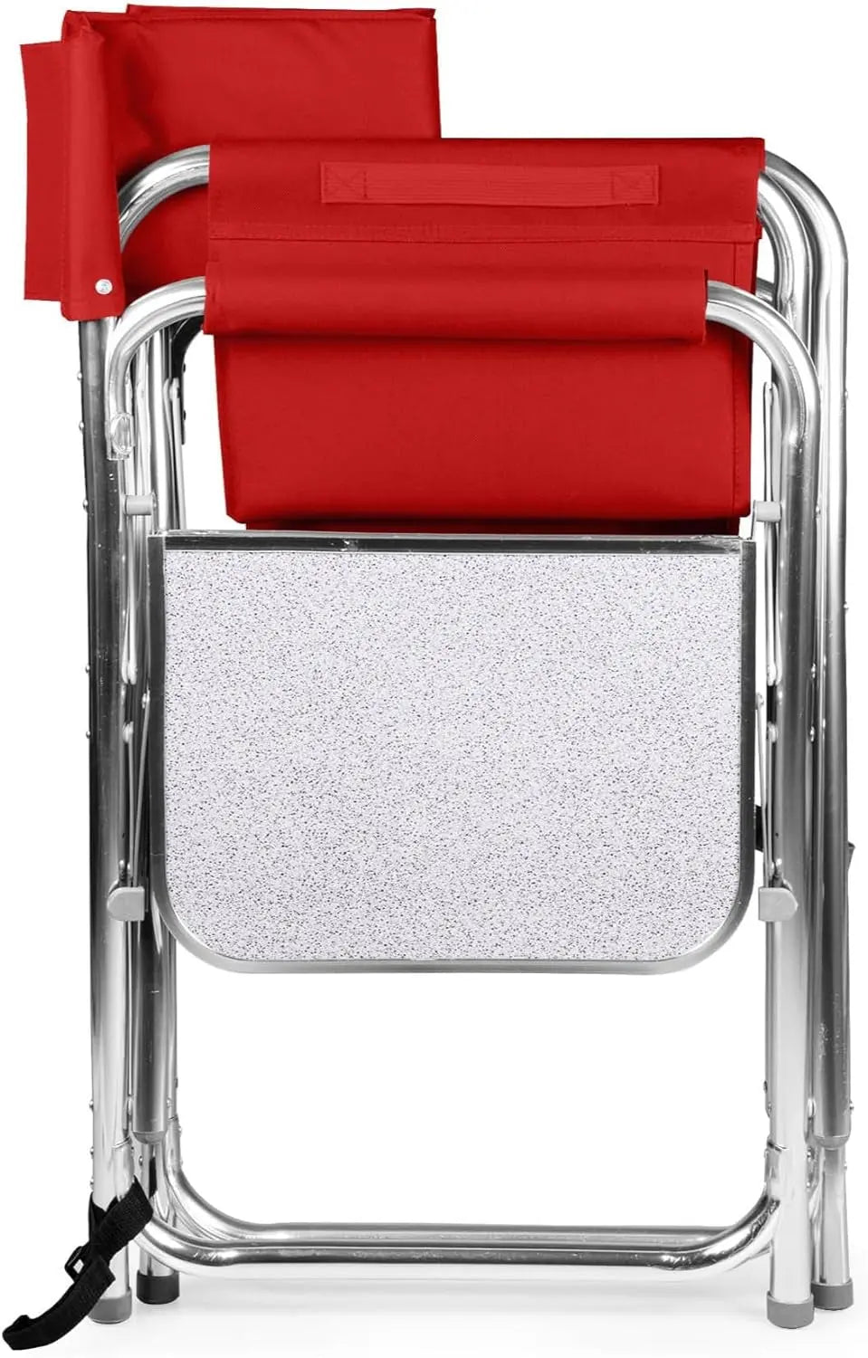 Sports Chair with Side Table - Foldable Padded Outdoor Camping Chair for Adults, 300-Lbs Capacity, Ideal for Lawn, Beach, and Sports Activities (Red)