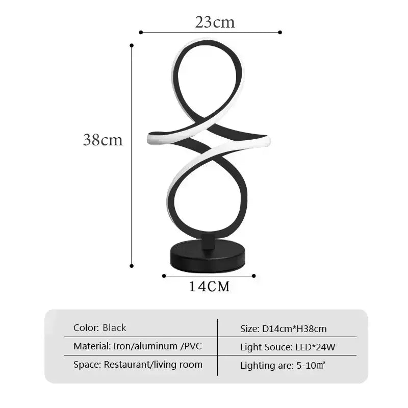 Contemporary LED Table Lamp for Living Spaces, Ideal for Coffee Tables, Bedrooms, and Dining Areas