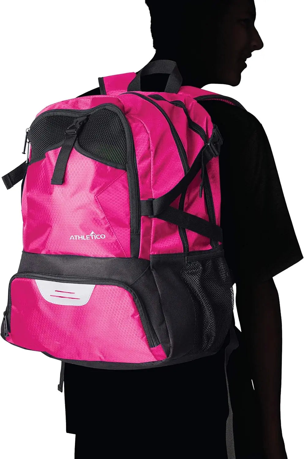 National Sports Backpack - Versatile Bag for Soccer, Basketball, and Football with Dedicated Cleat and Ball Compartment