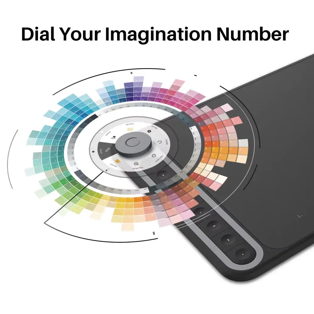 Inspiroy Dial Q620M Graphic Tablet - 8192 Levels Wireless Drawing Tablet with Dial for PC and Android