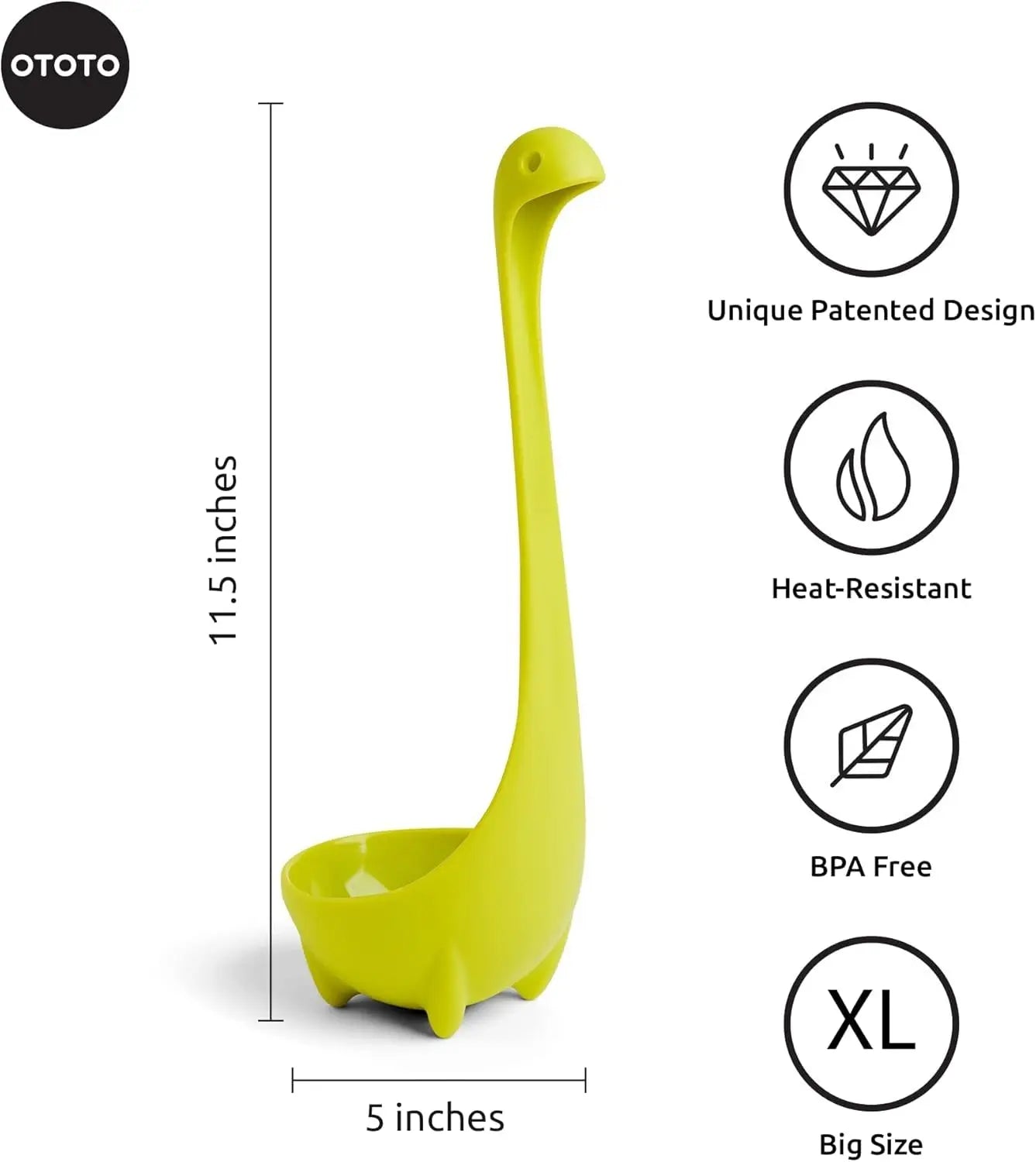 Original Nessie Soup Ladle - Unique Loch Ness Design Kitchen Utensil, Ideal Gift for Cooking Enthusiasts and Moms