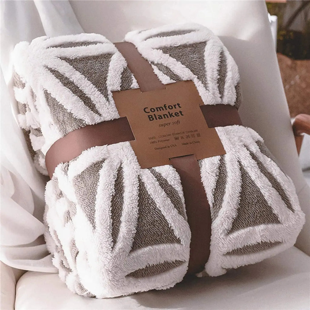 Dual-Sided Sherpa Fleece Throw Blanket, 71" x 80", Soft and Cozy for Couch, Sofa, and Bed (Grey)
