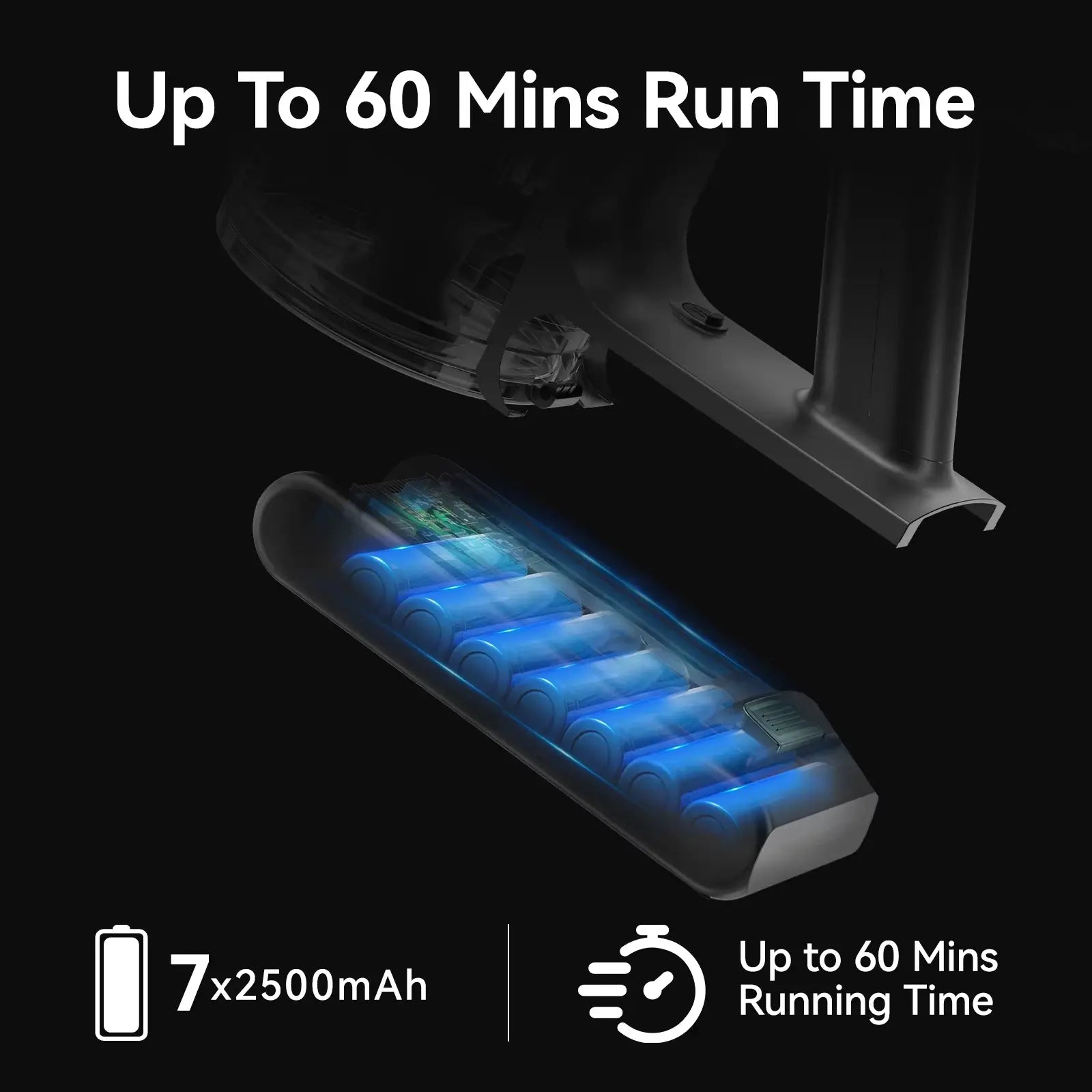 400W Cordless Stick Vacuum Cleaner with Touch Screen, Up to 60 Minutes Runtime, Wireless Design for Home Use, Anti-