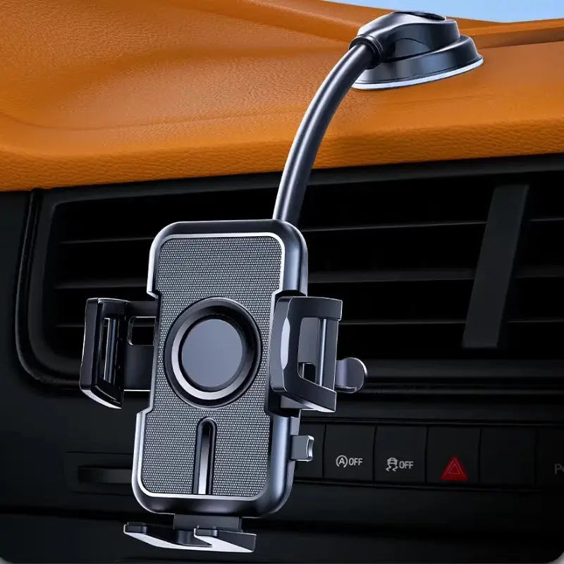 Car Phone Holder Mount for Windshield, Dashboard, and Window - Suction Cup Compatible with Cars and Trucks