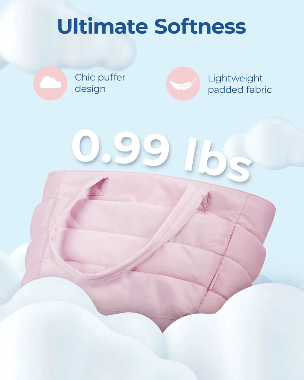 Women's Solid Color Tote Bag - Padded Shoulder Bag for Commuting, College, and Travel