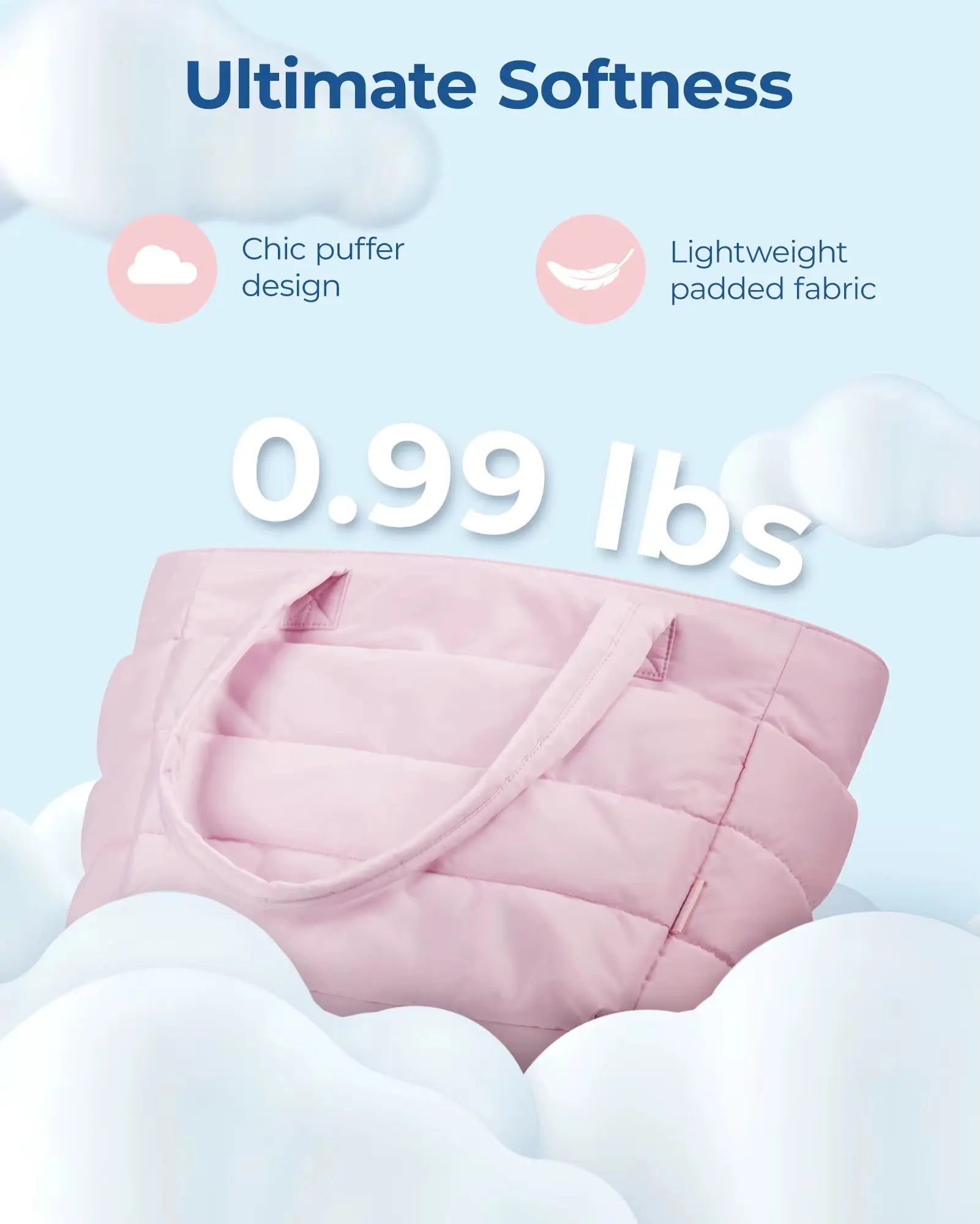 Women's Solid Color Tote Bag - Padded Shoulder Bag for Commuting, College, and Travel