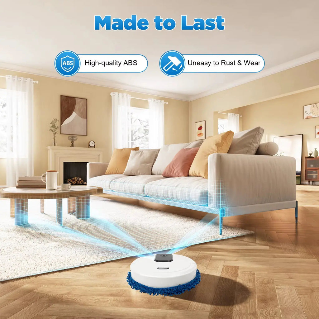 Professional Robotic Vacuum and Mopping System - Mini Automatic Sweeper for Wet and Dry Cleaning, 5W Suction Power