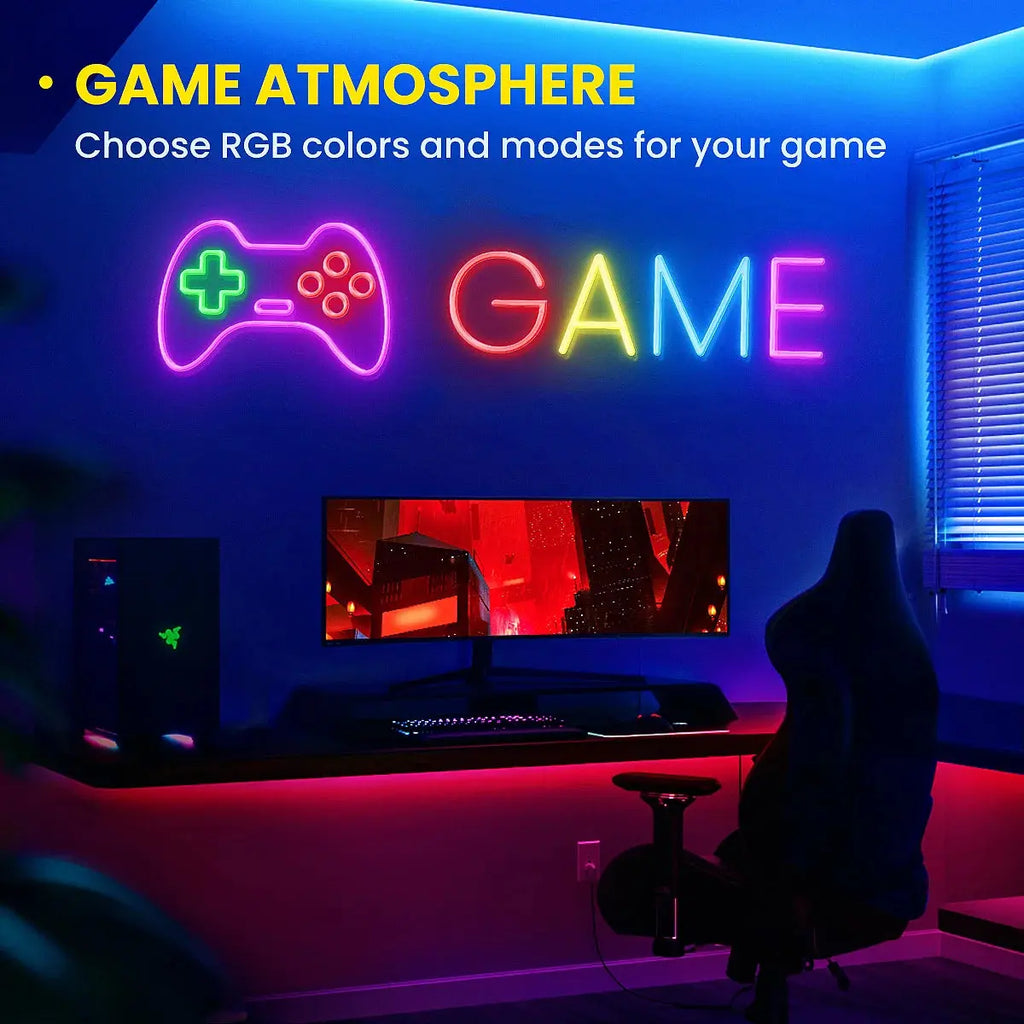 Flexible RGB LED Rope Lights with Remote and App Control for Bedroom Ambiance