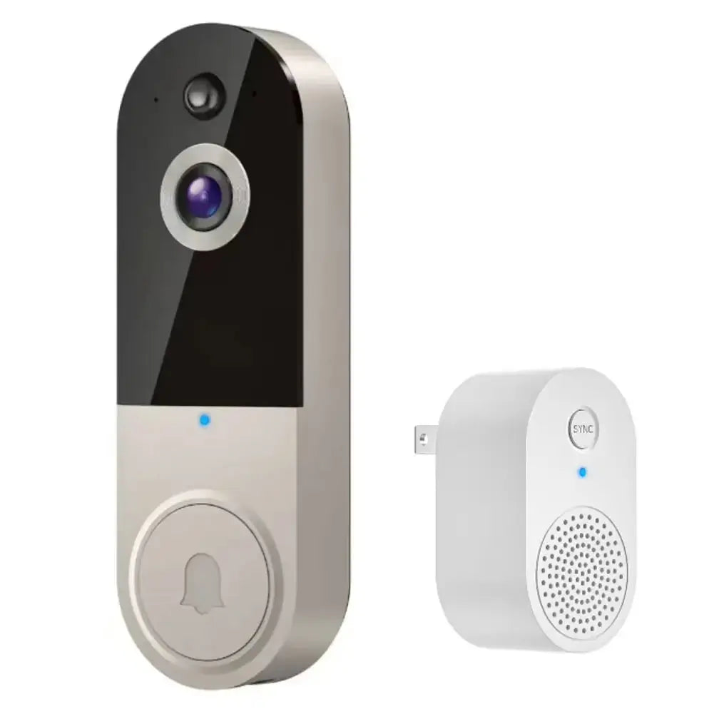 1080P Wireless Video Doorbell Camera with 2-Way Audio, Wi-Fi Connectivity, Motion Detection, Night Vision, and Intercom System for Enhanced Home Security