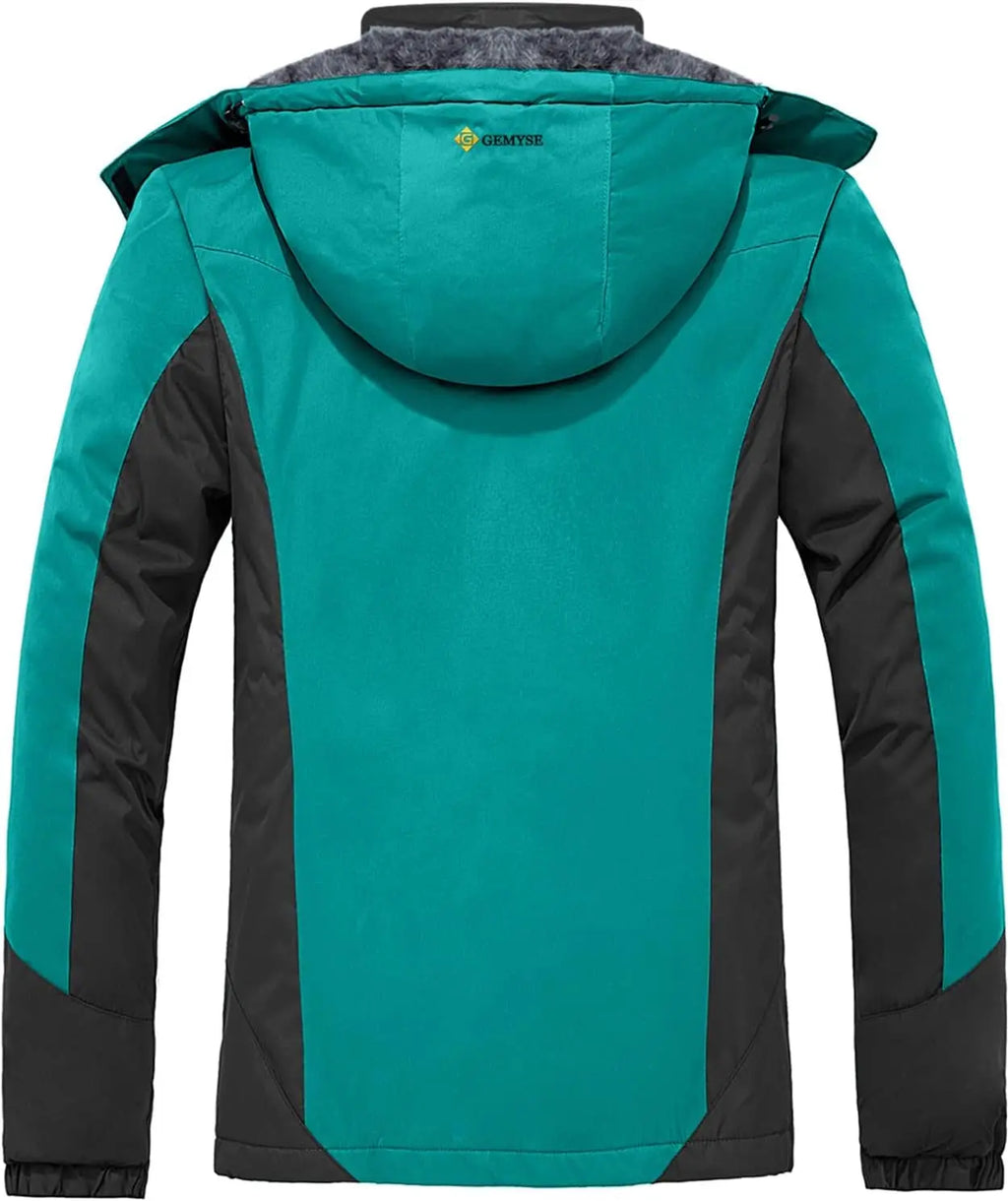 Women's Waterproof Ski Jacket - Windproof Winter Coat for Outdoor Hiking and Snow Activities