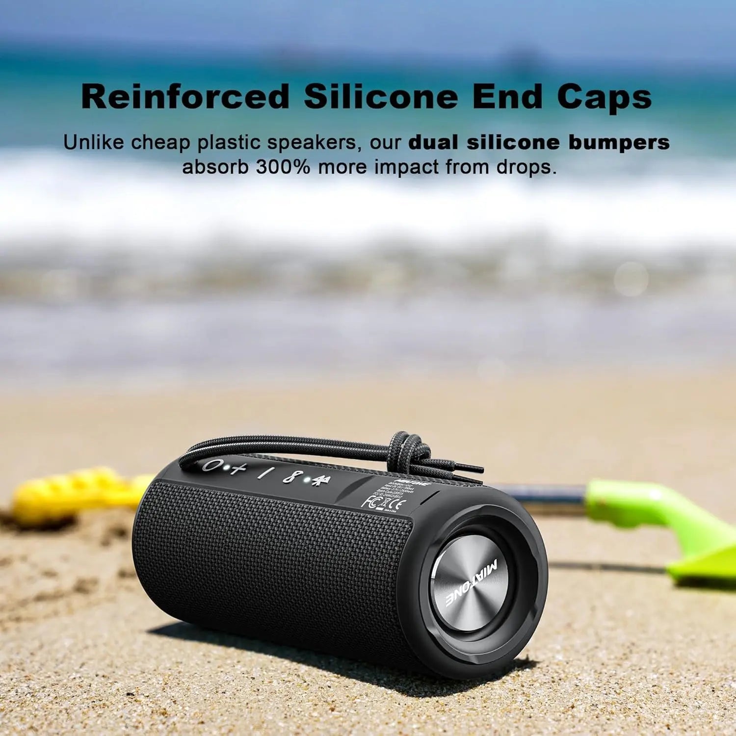 Outdoor Portable Bluetooth Waterproof Speaker - Black