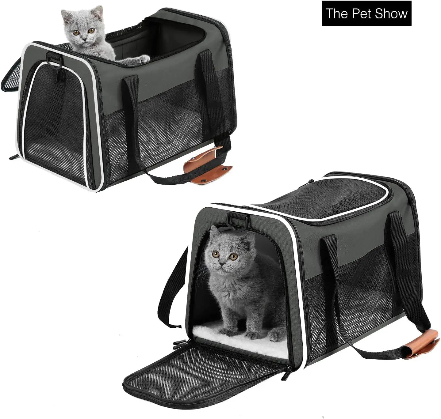 Portable Foldable Cat and Dog Carrier - Soft-Sided Pet Travel Bag for Pets up to 28 lbs, Airline Approved