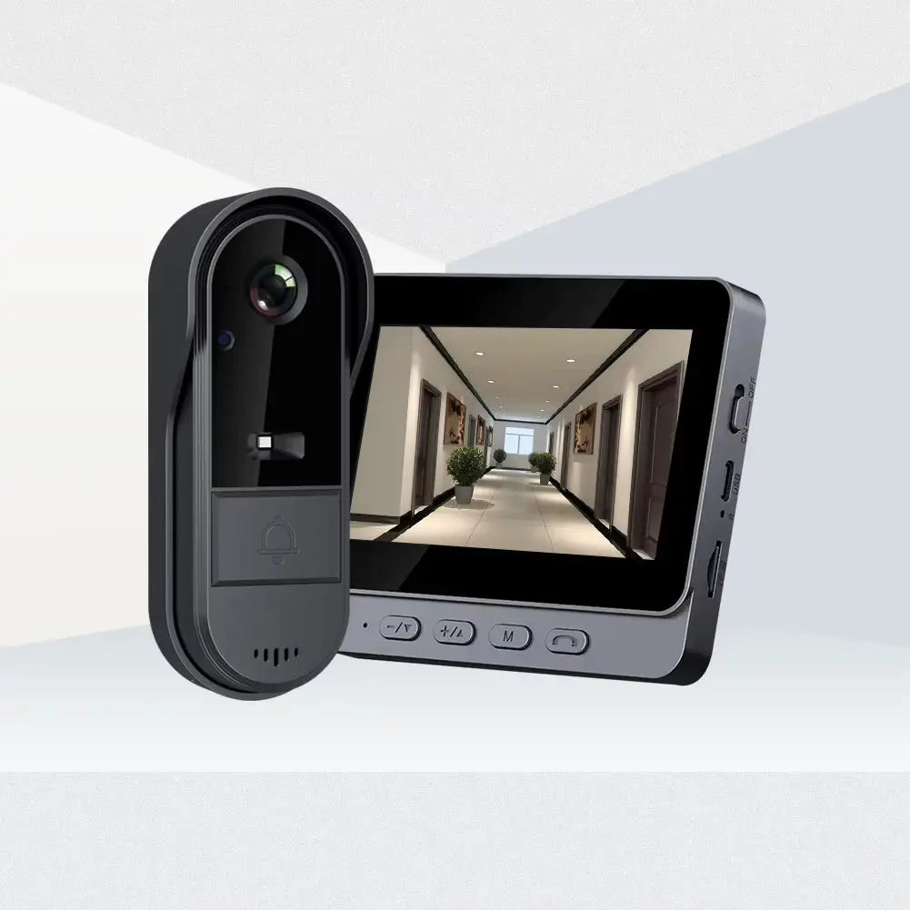 WiFi Wireless Smart Video Doorbell with Two-Way Intercom and 1080P HD Camera, Waterproof Outdoor Design for Smart Home Security