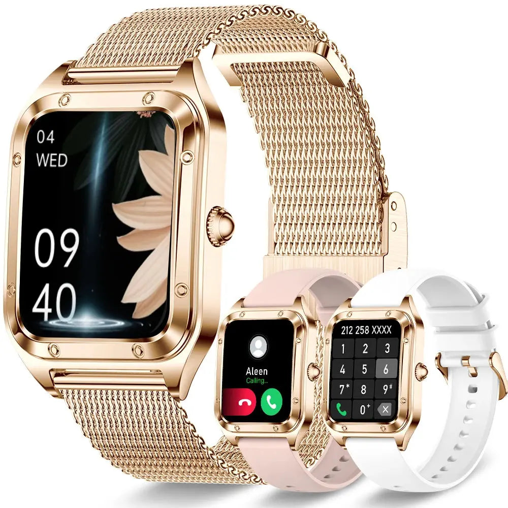 Women's Smart Watch with Call Functionality for iPhone/Android, Fitness Tracker with 100+ Sports Modes, 200+ Watch Faces, 1.59" Display - Perfect Gift Option