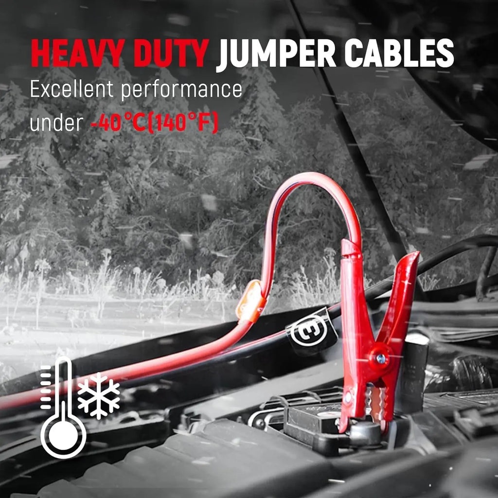 4 Gauge 25 Feet Heavy-Duty Jumper Cables for Cars, SUVs, and Trucks with Carry Bag - Automotive Booster Cables for Jump Starting Weak or Dead Batteries (Model TD-P0425)