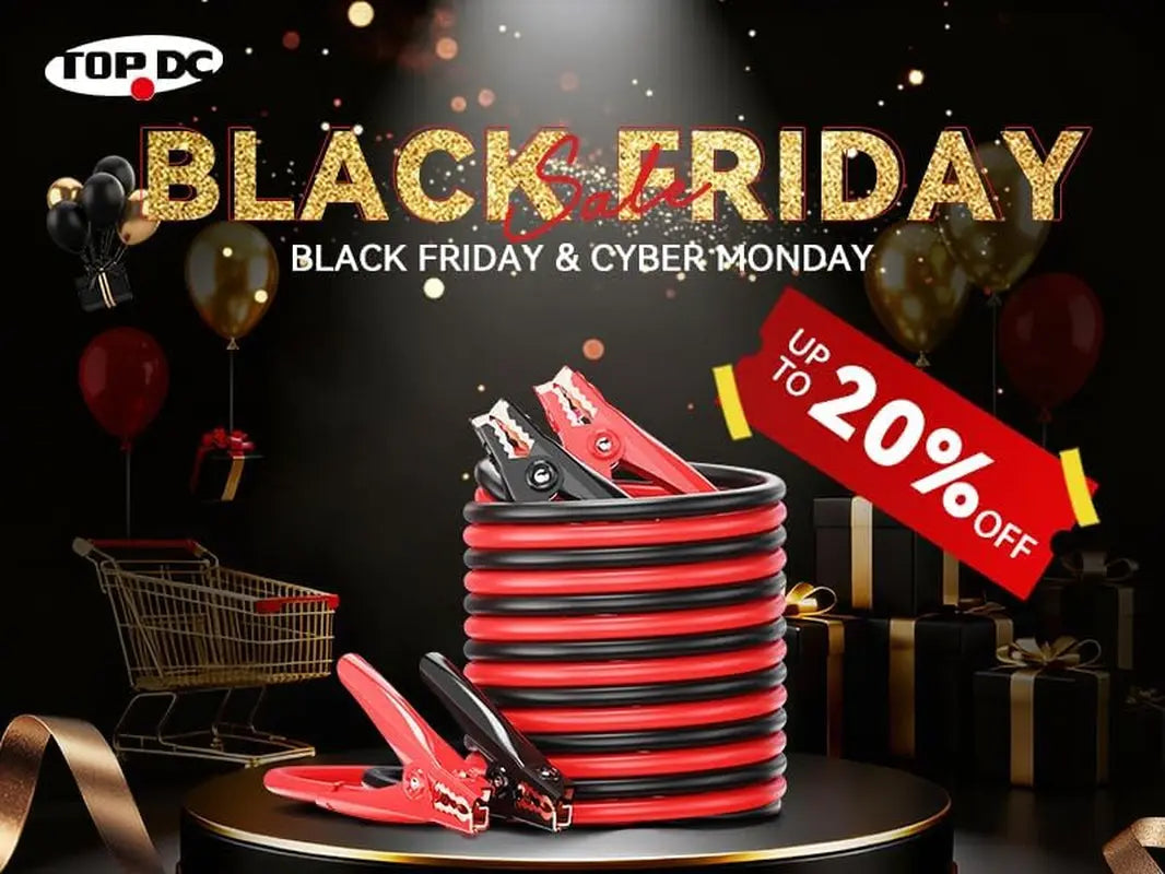 4 Gauge 25 Feet Heavy-Duty Jumper Cables for Cars, SUVs, and Trucks with Carry Bag - Automotive Booster Cables for Jump Starting Weak or Dead Batteries (Model TD-P0425)