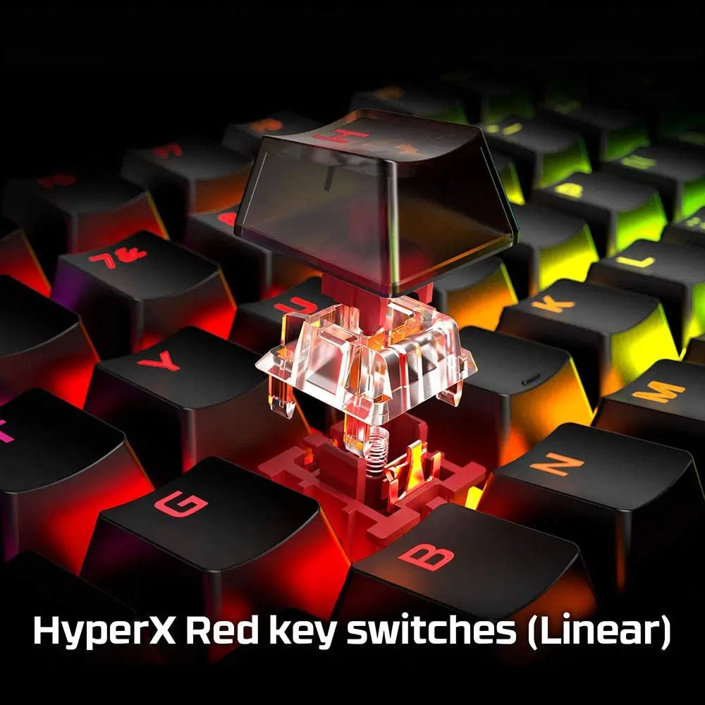 Alloy Origins Mechanical Gaming Keyboard with Software-Controlled Lighting and Macro Customization, Compact Design, RGB LED Backlighting, Linear  Red Switch (Black)