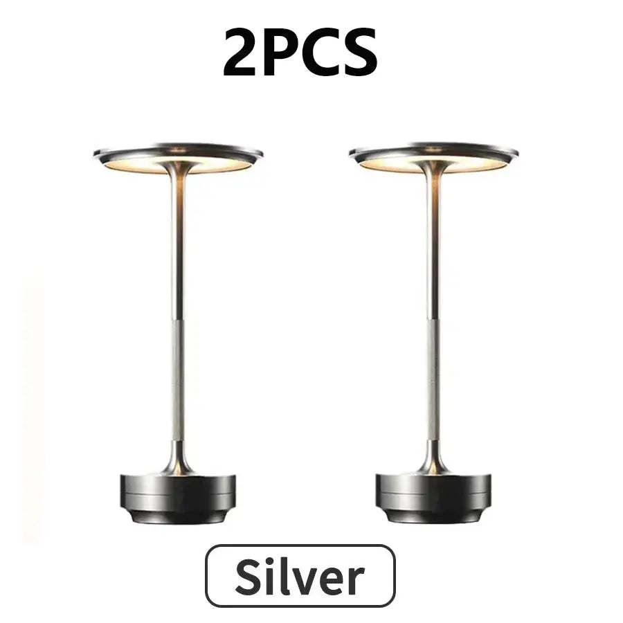 Rechargeable Wireless Table Lamp Set - Touch Control, USB-C, Ideal for Bedroom and Camping