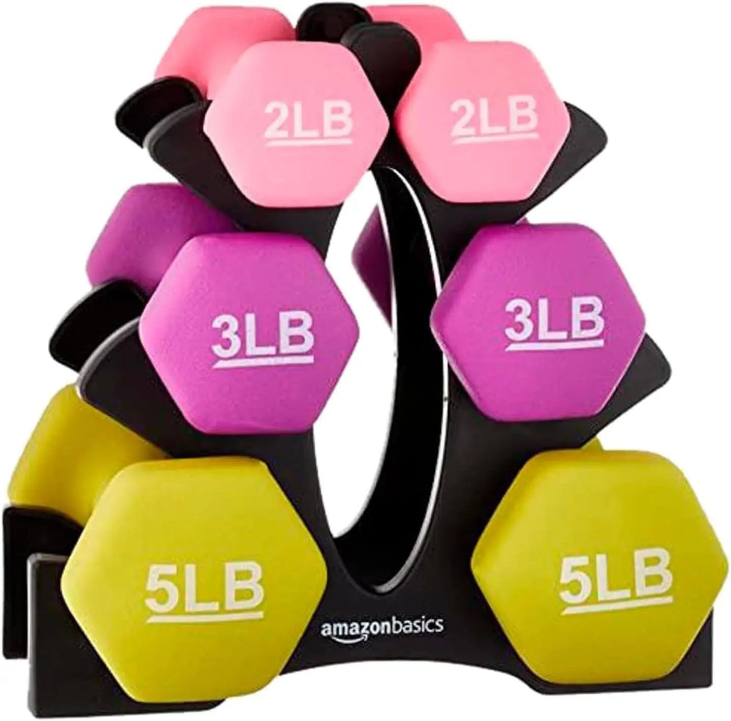 Neoprene Dumbbell Hand Weights for Exercise and Muscle Toning by