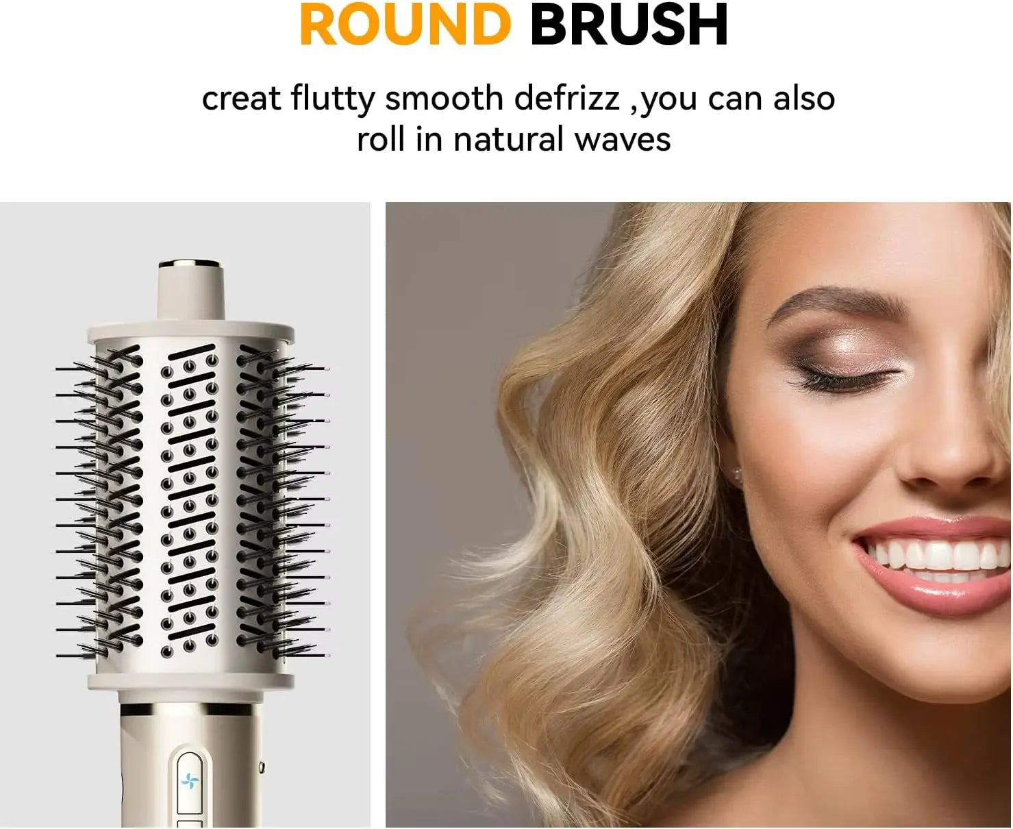 3-in-1 High-Speed Hair Dryer Brush with 110,000 RPM Negative Ionic Technology for Professional Blowouts and Styling