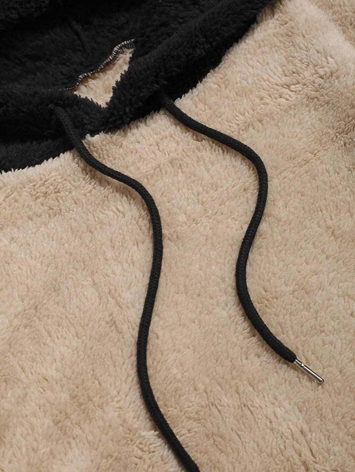 Men's Fuzzy Sherpa Pullover Hoodie Sweatshirt with Front Pocket - Long Sleeve Military Style Fall and Winter Outwear