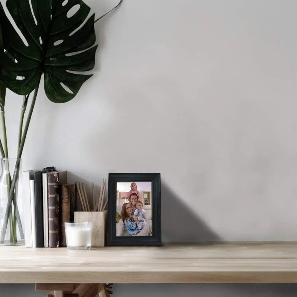 12-Pack Black 3.5x5 Picture Frames for Tabletop Display or Wall Mounting
