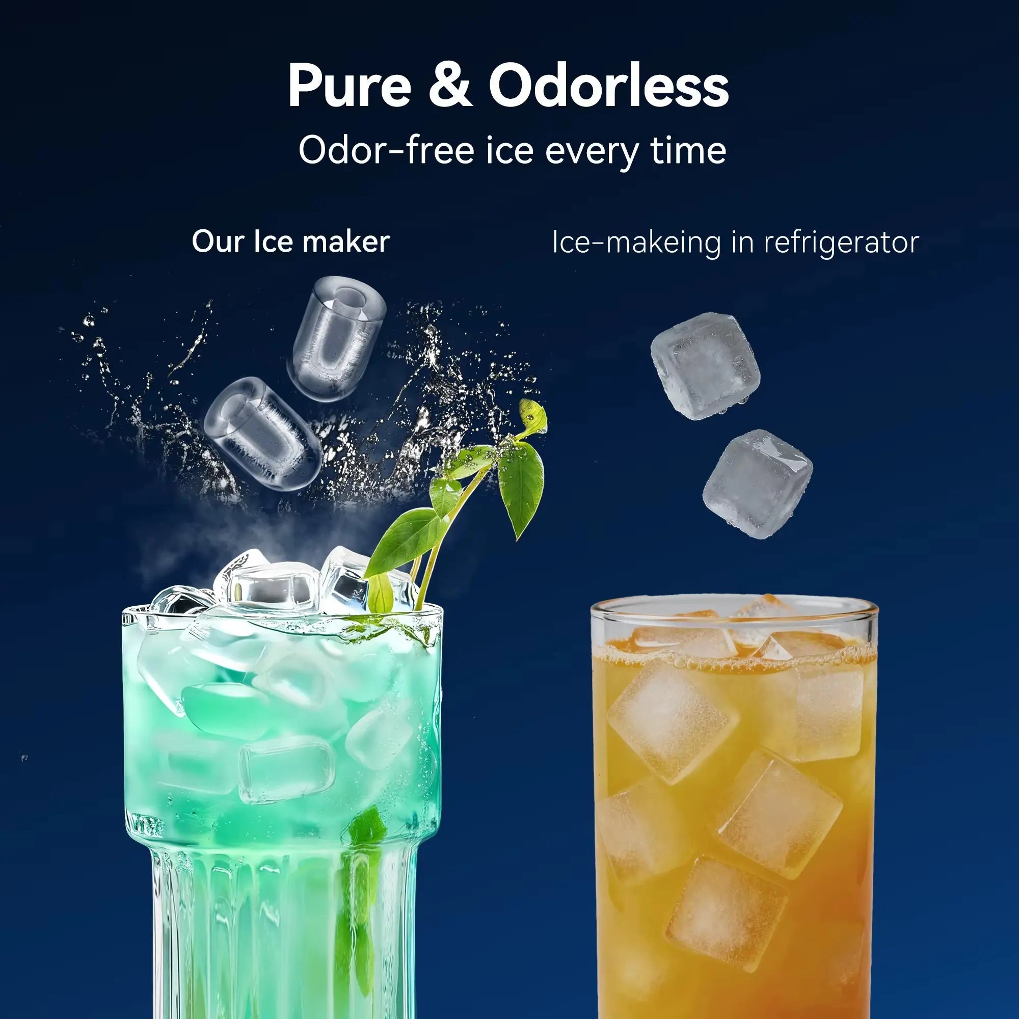 SIMZIFE Portable Countertop Ice Maker with Handle, Producing 26 lbs of Ice per Day, 9 Cubes in 6 Minutes, Auto-Cleaning Feature, Available in Black and Silver