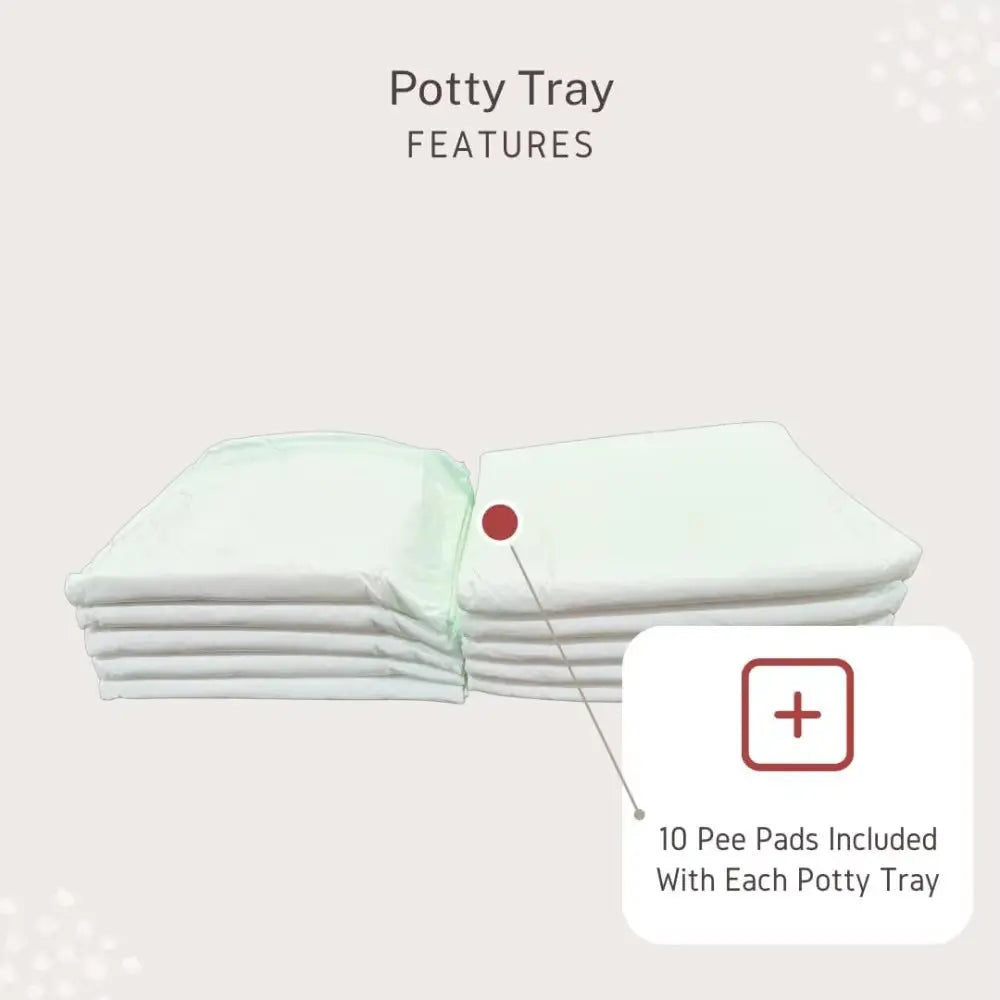Puppy Potty Tray Essentials: Durable Reusable Tray with Dog Pee Pads and Housebreaking Supplies