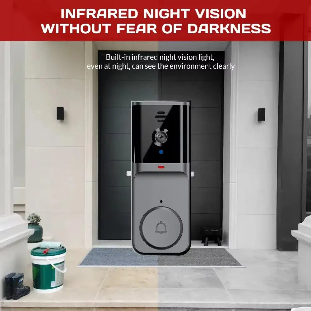 WiFi Wireless Intercom Smart Doorbell with 4.3-Inch IPS Screen, HD Video Surveillance, and Two-Way Intercom