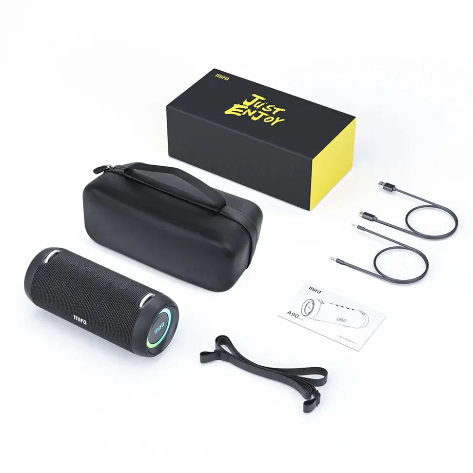 A90 Bluetooth Speaker - 60W Output Power with Class D Amplifier for Superior Bass Performance, Ideal for Camping
