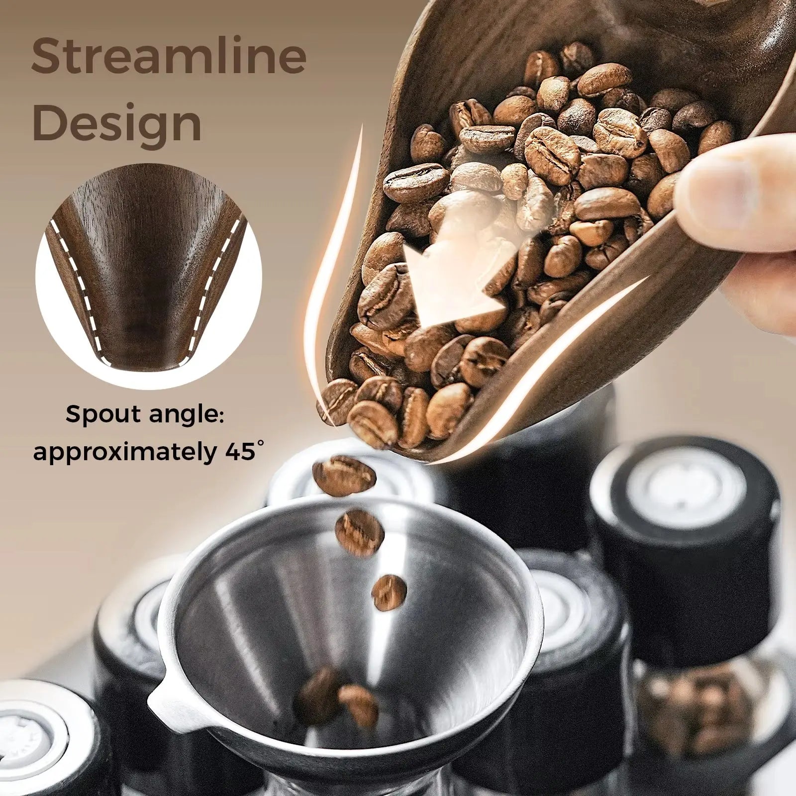 MHW-3BOMBER OVO Digital Coffee Scale - Precision Kitchen Scale with Wooden Bean Measurement and Integrated Spray Bottle for Barista Professionals