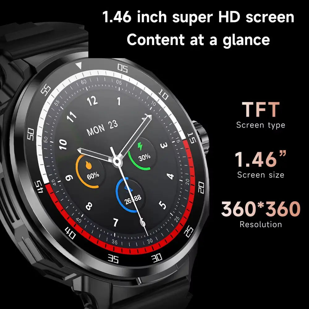 2-in-1 Smart Watch and Earbuds with Round Display, Fitness Tracker for Men, NFC, Compatible with iPhone and Android for Multiple Sports