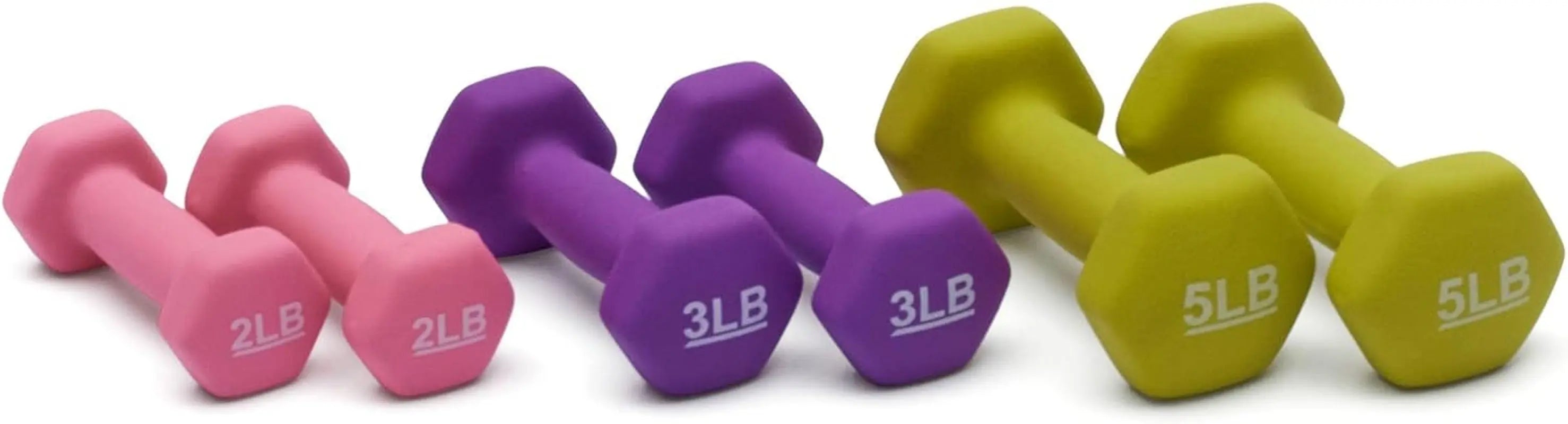 Neoprene Dumbbell Hand Weights for Exercise and Muscle Toning by