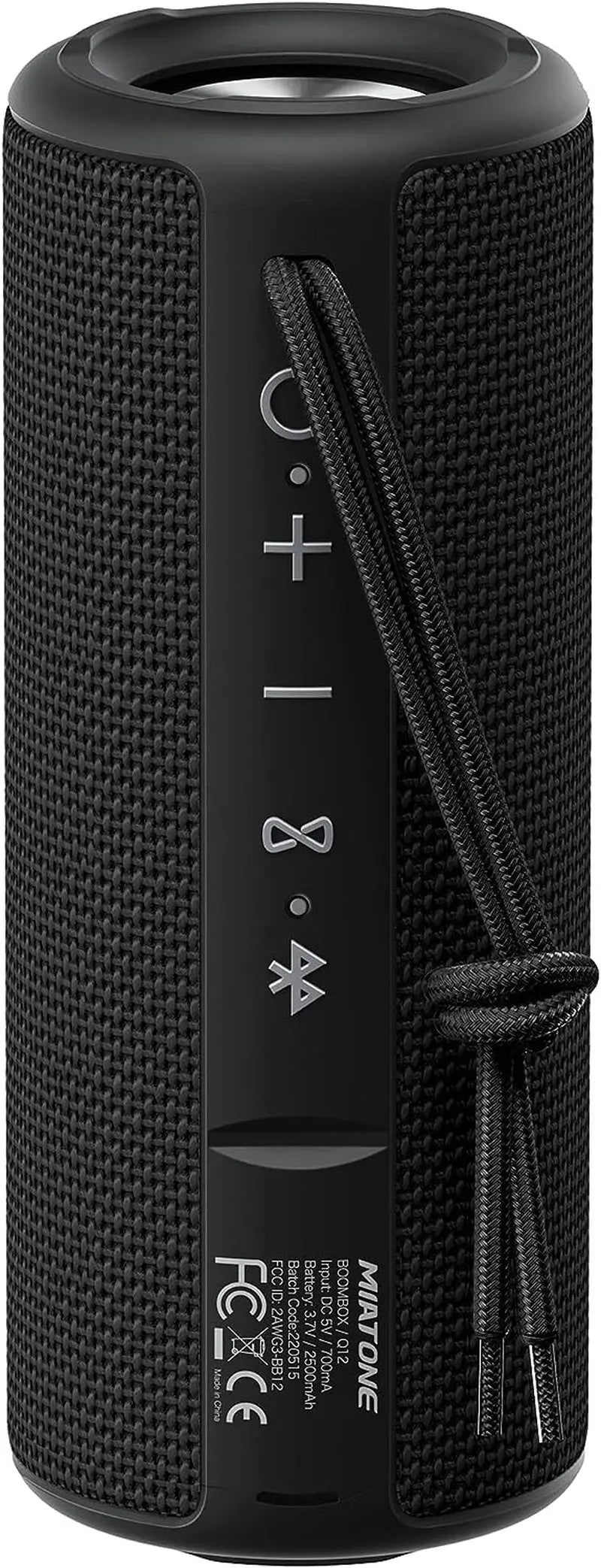 Outdoor Portable Bluetooth Waterproof Speaker - Black