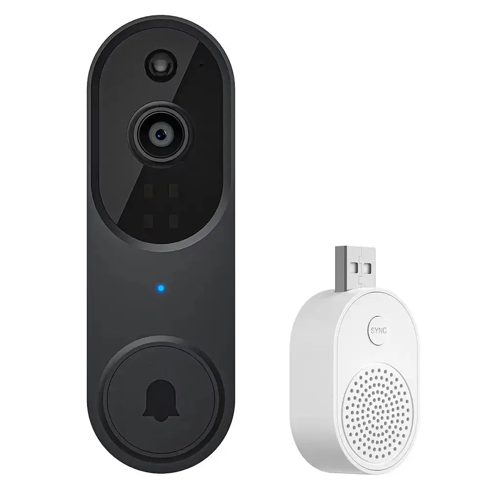 1080P Wireless Video Doorbell Camera with 2-Way Audio, Wi-Fi Connectivity, Motion Detection, Night Vision, and Intercom System for Enhanced Home Security